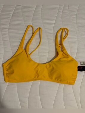 Yellow Women's Bikini Top - Classic Scoop Swim Bra